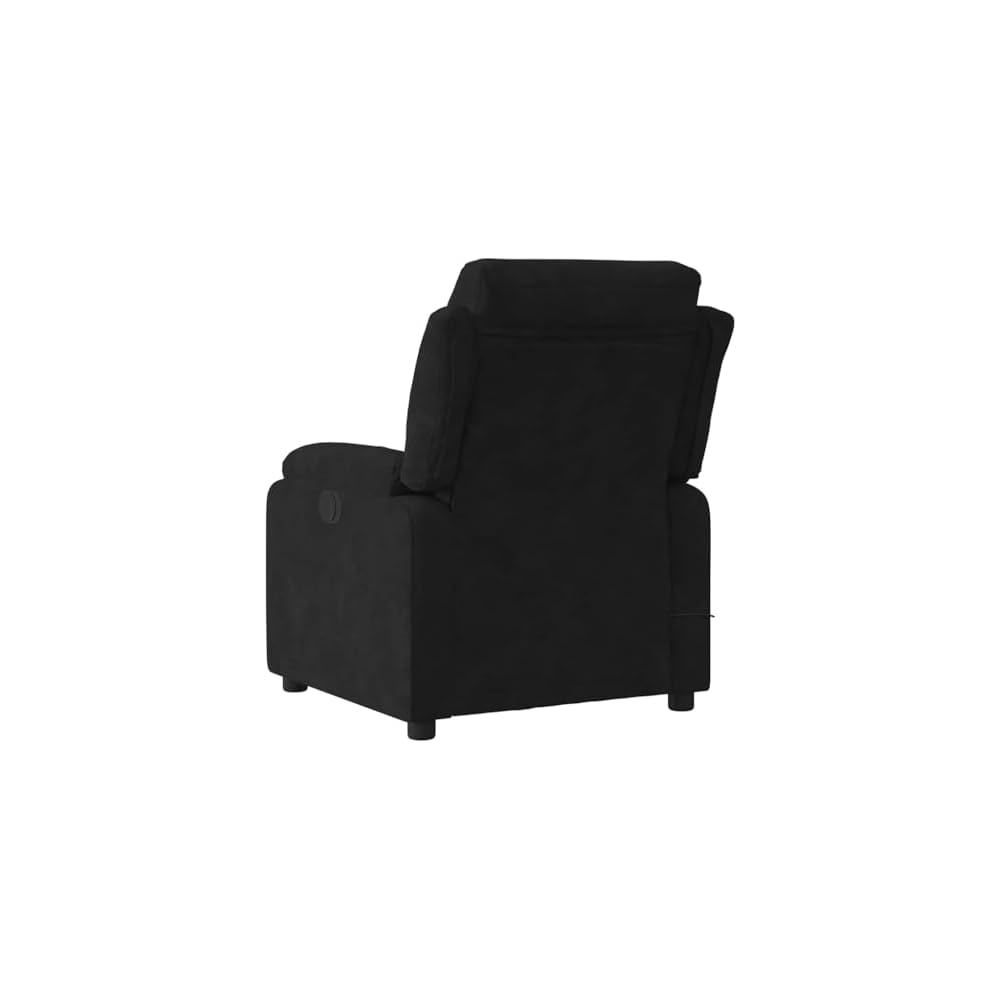 Modern Dark Grey Velvet Recliner Chair for Living Room - Adjustable Armrests, Space-Saving Design, Stylish Indoor Accent Furniture