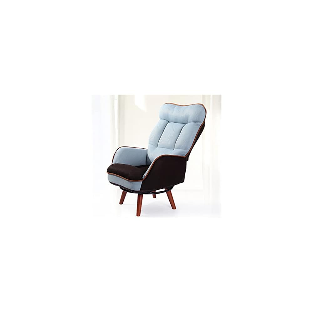 Swivel Chair Backrest Adjustable Living Room Furniture Single Couch Arm Chair Armchair Sofa 360 Degree (Grey 86x62x38cm)