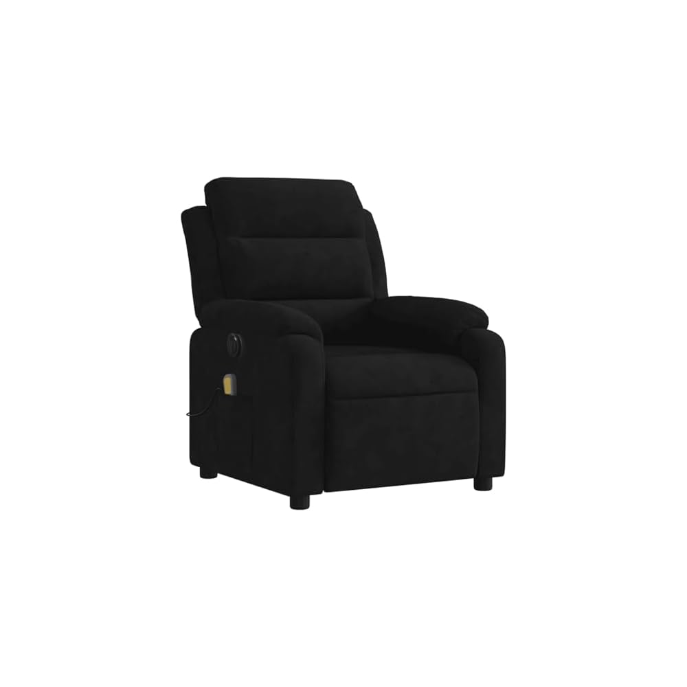 Modern Dark Grey Velvet Recliner Chair for Living Room - Adjustable Armrests, Space-Saving Design, Stylish Indoor Accent Furniture