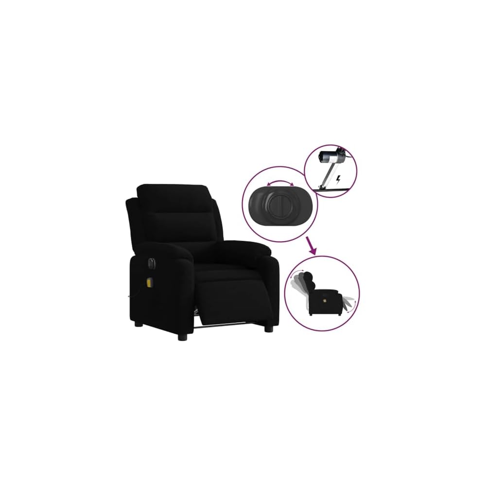 Modern Dark Grey Velvet Recliner Chair for Living Room - Adjustable Armrests, Space-Saving Design, Stylish Indoor Accent Furniture