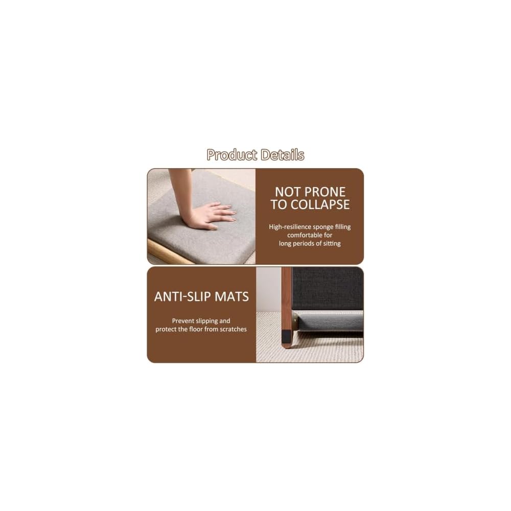 Foldable Japanese Floor Chair Back Support Legless