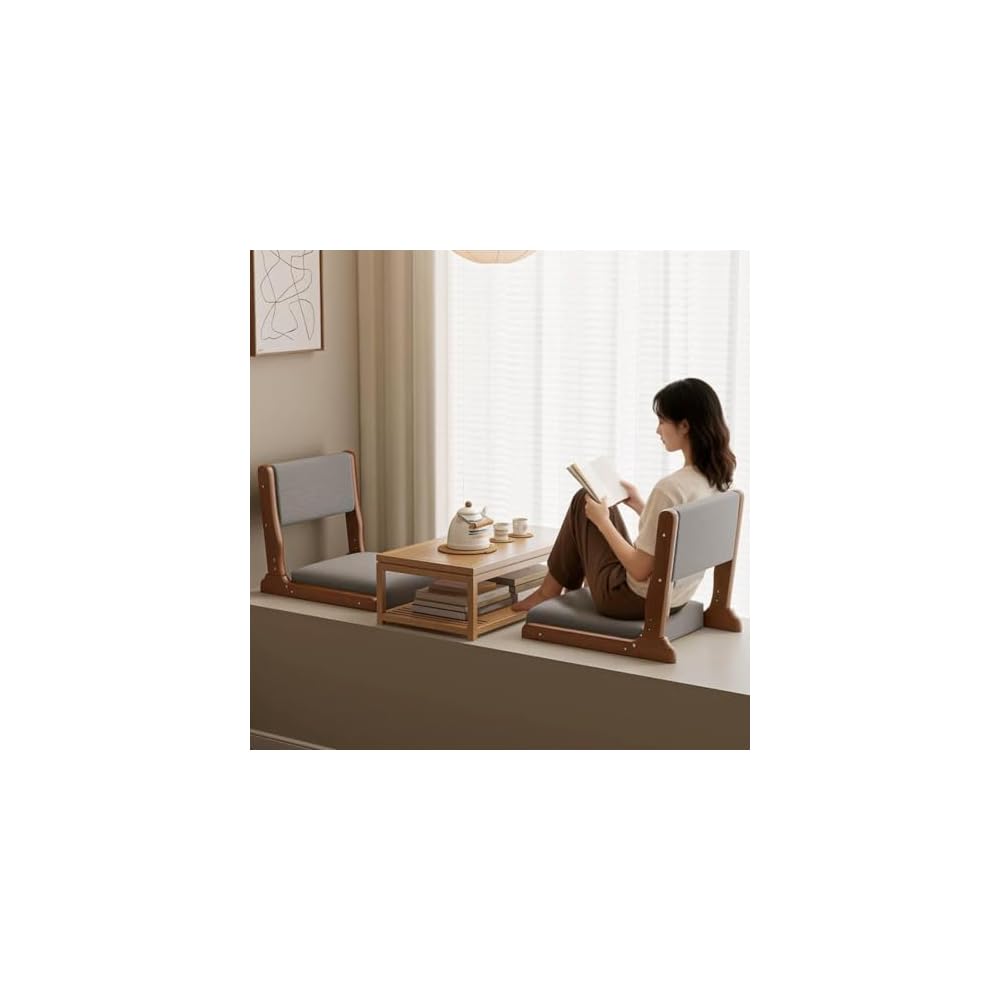 Foldable Japanese Floor Chair Back Support Legless