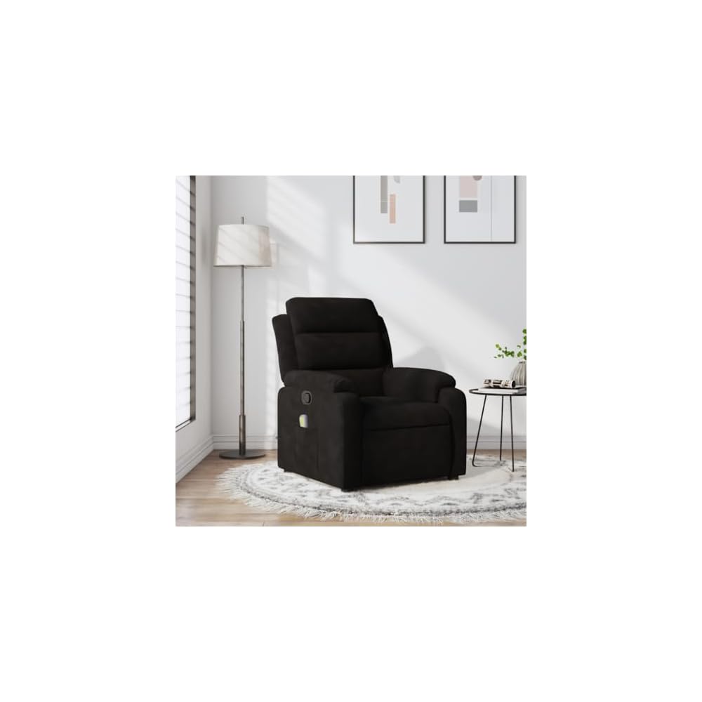 Modern Dark Grey Velvet Recliner Chair for Living Room - Adjustable Armrests, Space-Saving Design, Stylish Indoor Accent Furniture