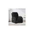 Modern Dark Grey Velvet Recliner Chair for Living Room - Adjustable Armrests, Space-Saving Design, Stylish Indoor Accent Furniture