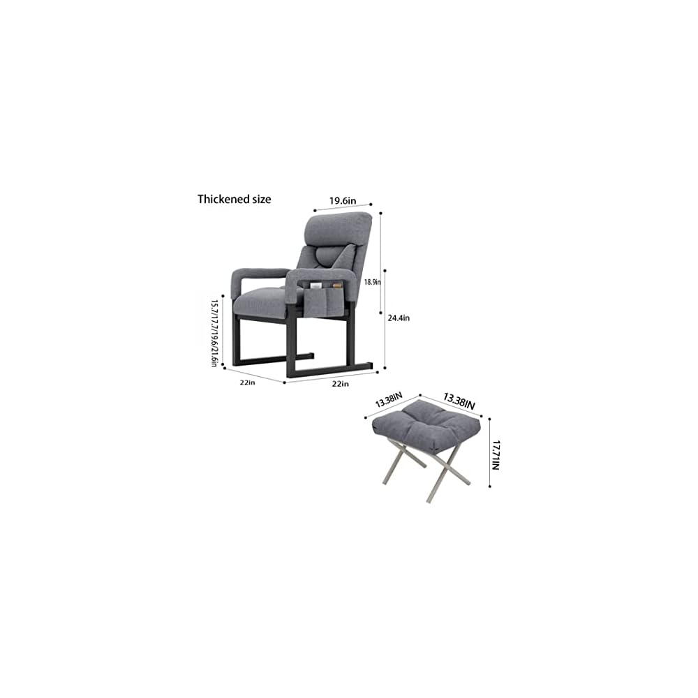 Modern Wingback Armchair for Elderly Comfort in Living Room with Cuddle Chair Design Small Computer Home Lounge Chair with Anti Falling Feature and Foot Pedal