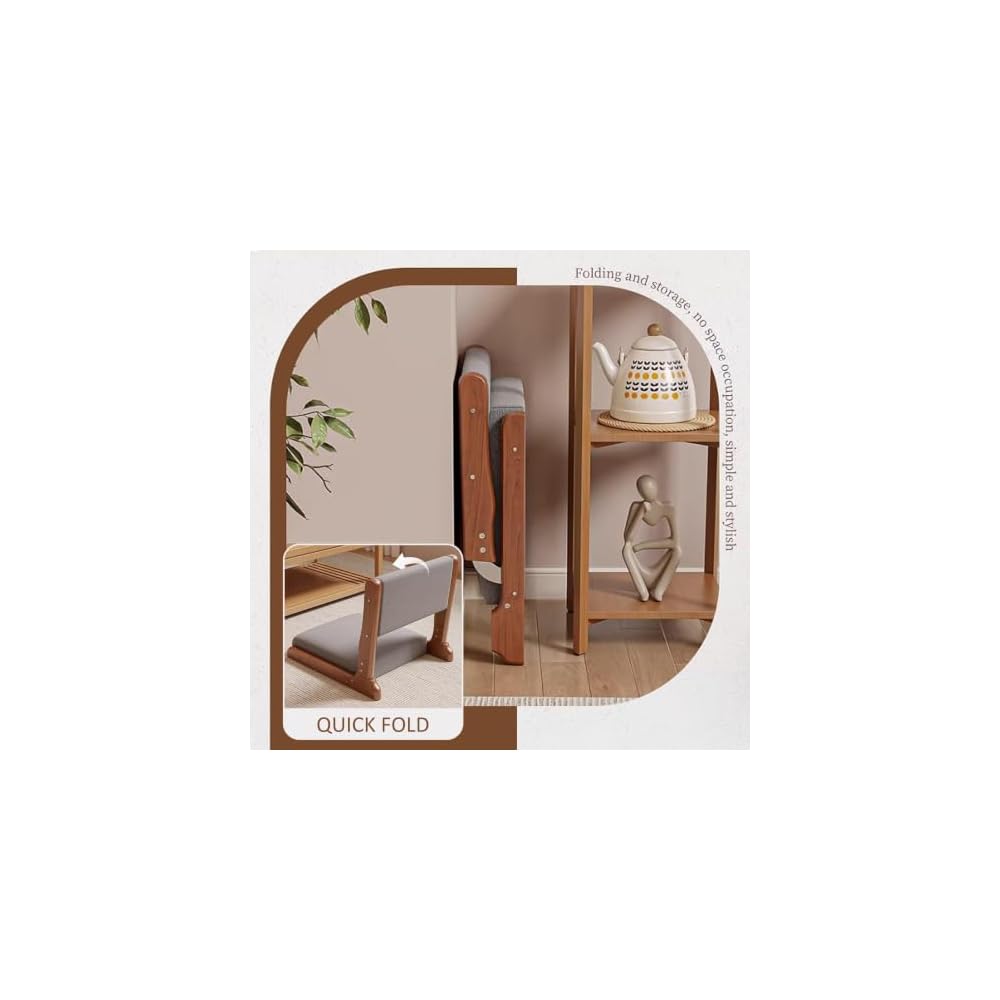 Foldable Japanese Floor Chair Back Support Legless