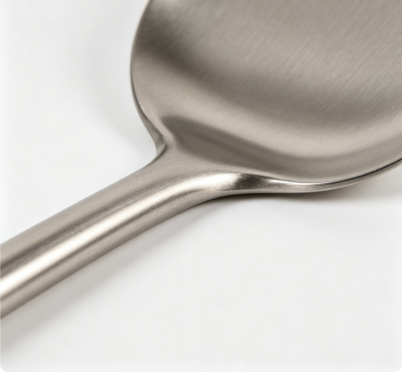 Verdelune Stainless Steel Wok Spatula with Non-Slip Silicone Handle, Heavy Duty Kitchen Wok Turner for Cooking